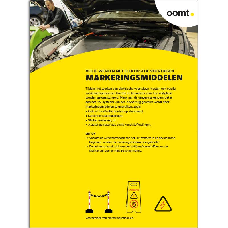 Veilig werken met elektrische voertuigen: markeringsmiddelen
