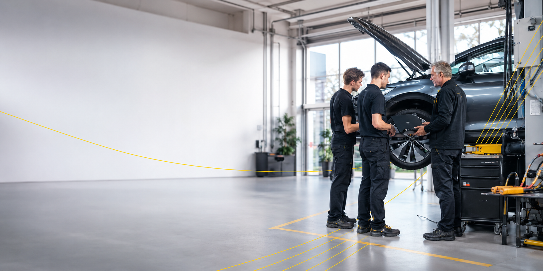 Werken aan elektrische voertuigen